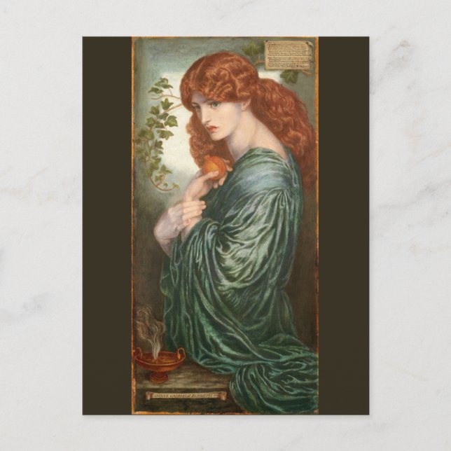 Proserpine av Dante Gabriel Rossetti Vykort (Framsida)