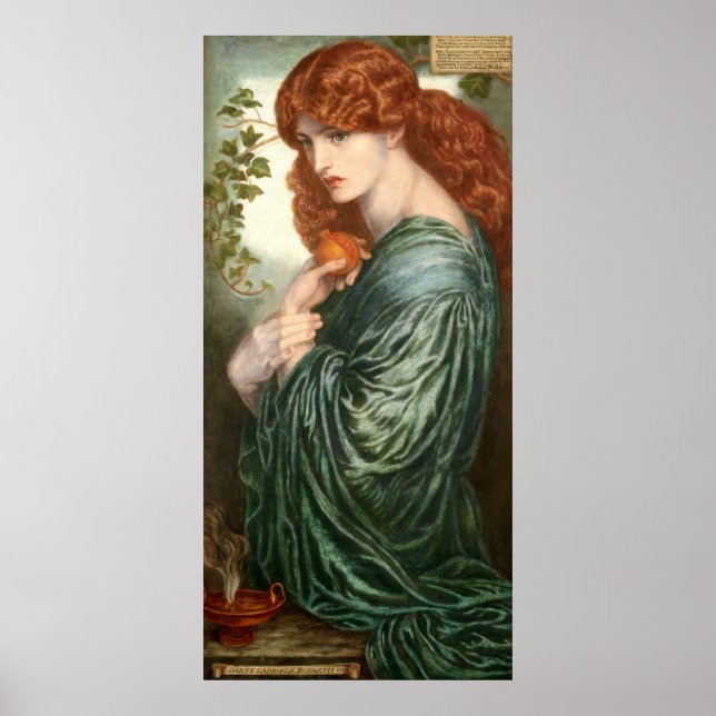 Proserpine av Rossetti Poster (Framsidan)