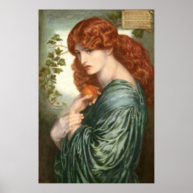 Proserpine av Rossetti Poster (Framsidan)
