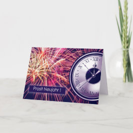 Prosit Neujahr.nyårs kort på tyska