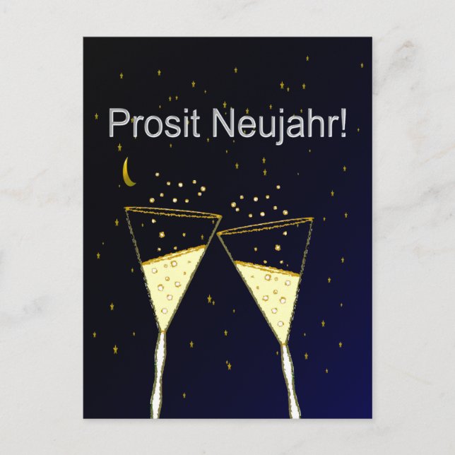 Prosit Neujahr Vykort (Framsida)