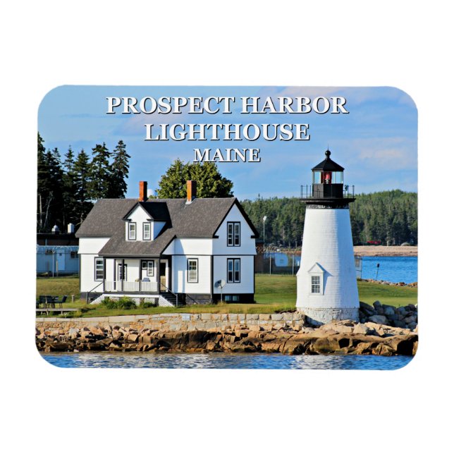 Prospect Harbour Lighthouse, Maine Photo Magnet (Horisontell)
