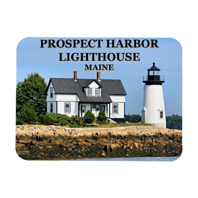 Prospect Harbour Lighthouse, Maine Photo Magnet (Horisontell)