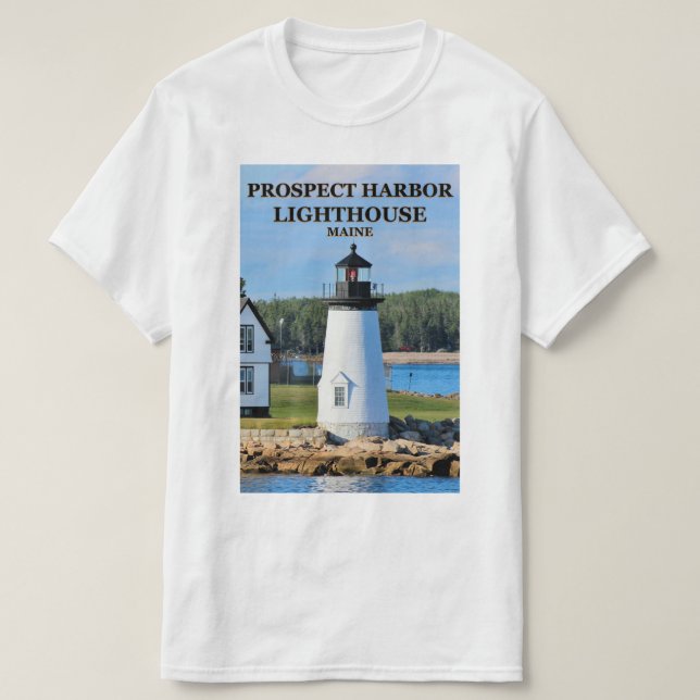 Prospect Harbour Lighthouse, Maine T-Shirt (Design framsida)