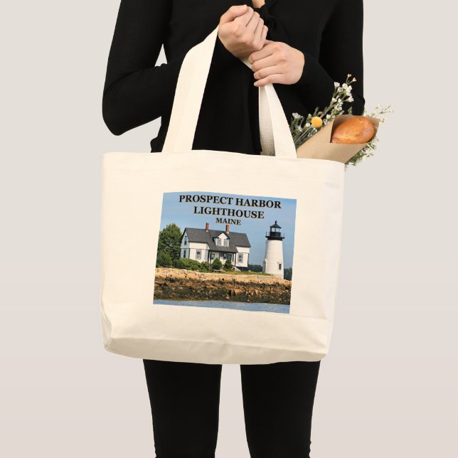 Prospect Harbour Lighthouse, Maine Tote Bag Jumbo Tygkasse (Framsida (produkt))