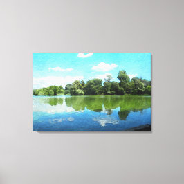 Prospect Park Sjö #2 Wrapped Canvas