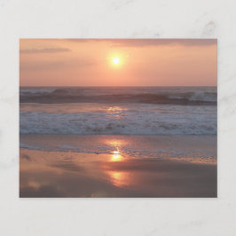 Prospectus Coucher de soleil rose sur la plage Flygblad