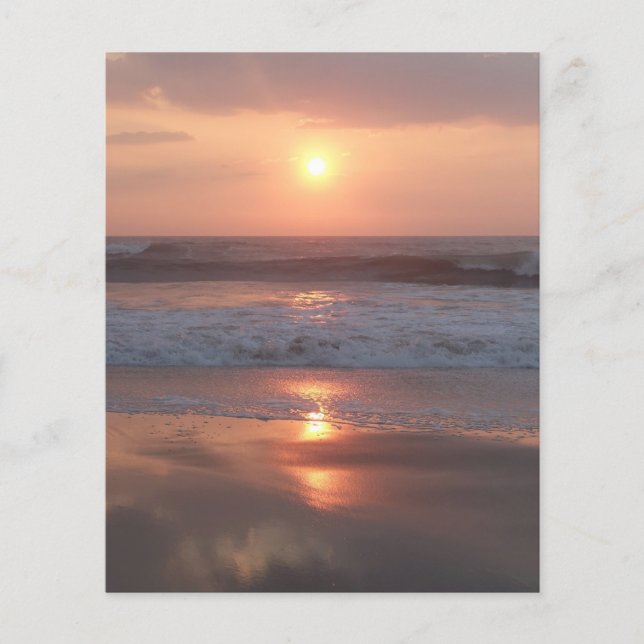 Prospectus Coucher de soleil rose sur la plage Flygblad (Framsidan)