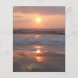Prospectus Coucher de soleil rose sur la plage Flygblad