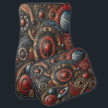 Prospektering av Cosmic Mönster i Alien Realms Bilmatta<br><div class="desc">Intrikera formgivningar som vrids över ett känslosamt landskap och avslöjar en främmande värld fylld med sjudande färg och abstrakter. Planeter,  byggstenar och mystiska symboler tyder på en djup koppling till universum och dess gömt krafter.</div>