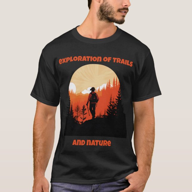 Prospektering av spår och natur t shirt (Framsida)