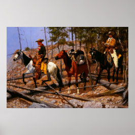 Prospektering efter boskapshjordar Frederic Reming Poster