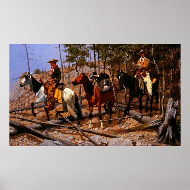 Prospektering efter boskapsspann Frederic Remingto Poster (Framsidan)