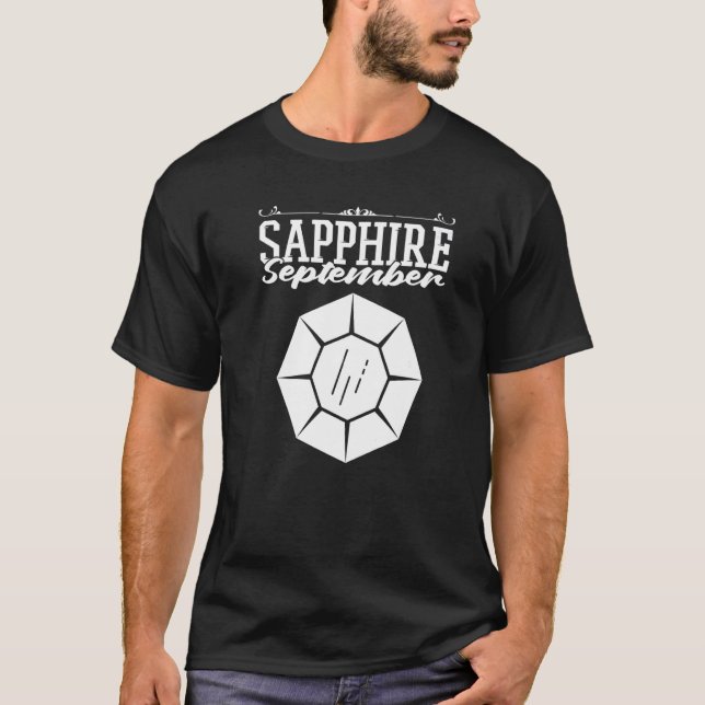 Prospektor Sapphire Miner Mining Gems Prospect T Shirt (Framsida)