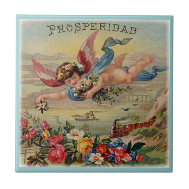 Prosperity Angel proväldad tile Kakelplatta (Framsidan)