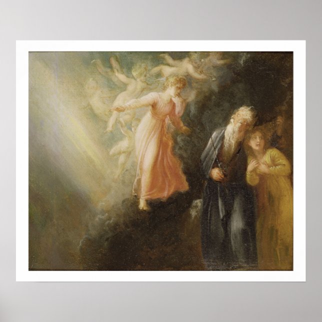 Prospero, Miranda och Ariel från "The Tempest", c Poster (Framsidan)