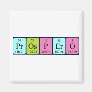 Prospero Periodisk magnet bord namn