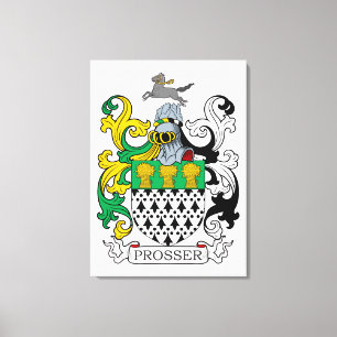 Prosser familjvapensköld canvastryck
