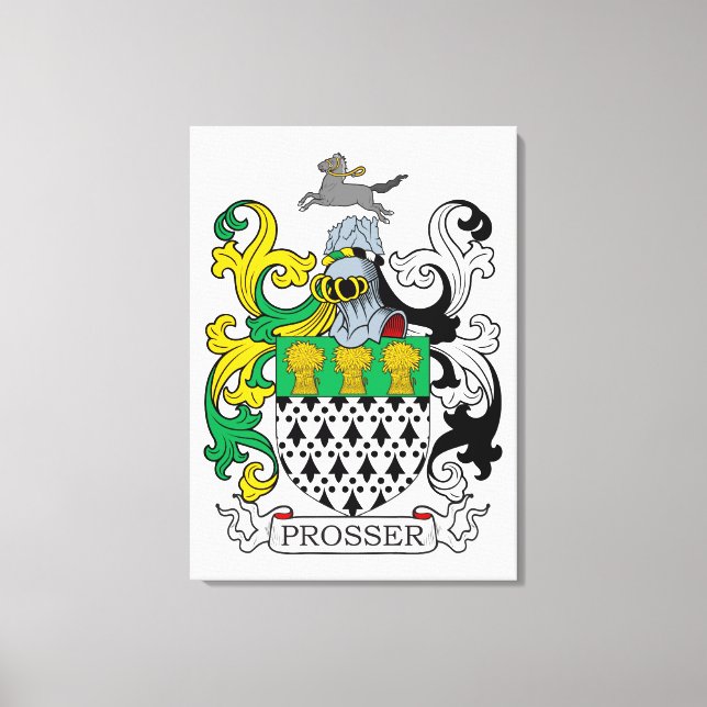 Prosser Family Crest Canvastryck (Framsida)