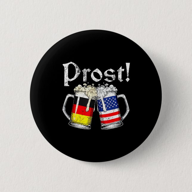 Prost Beer German American Flag Men Mug  Knapp (Framsida)