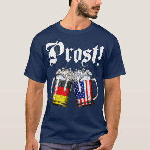 Prost Beer German American Flagga T Oktoberfest Ma Shirt