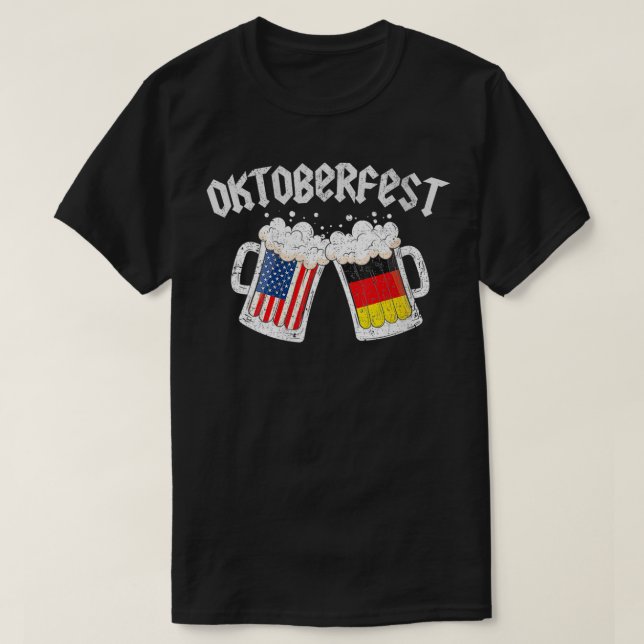 Prost Beer German American Oktoberfest 2022 V T Shirt (Design framsida)