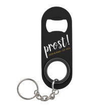 "Prost" Cheers Bröllop Gift Keychain Flaska-öppnar