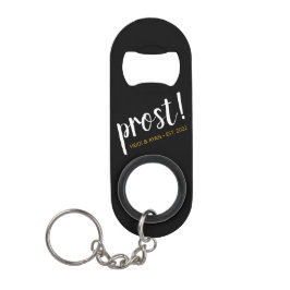 "Prost" Cheers Bröllop Gift Keychain Flaska-öppnar Mini Flasköppnare