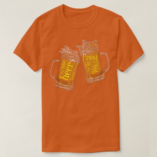 Prost Cheers Oktoberfest Beer Mugg  T Shirt (Design framsida)