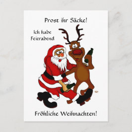 Prost det påsar - God jul! Tyska texter Vykort