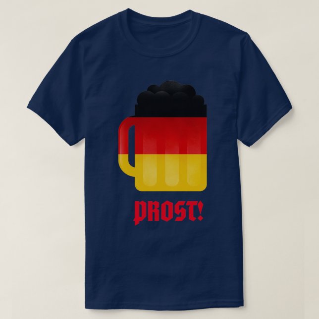 Prost German Beer Mugg T Shirt (Design framsida)