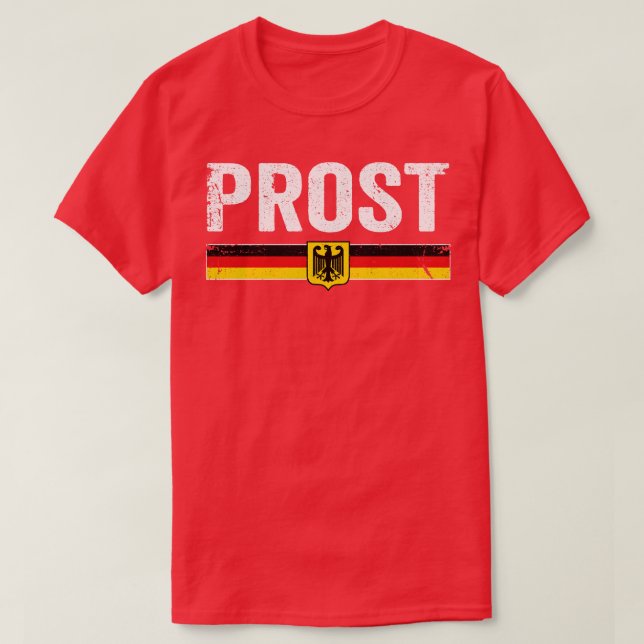Prost German Jacka of Arm Oktoberfest T Shirt (Design framsida)