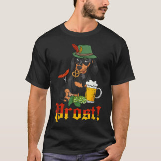 Prost German Oktoberfest Weiner Hund Dachshund Okt T Shirt