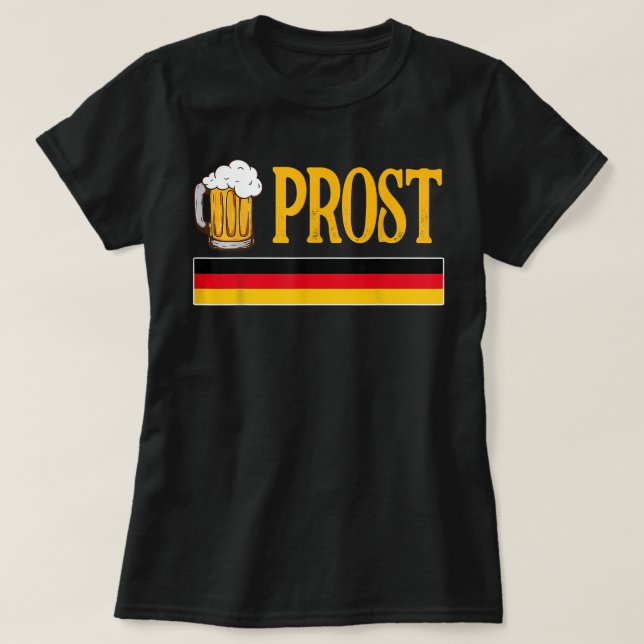 Prost Oktoberfest Beer Festival Funny T Shirt (Design framsida)