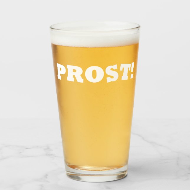 Prost! Oktoberfest Beer Glaskopp (Framsida fylld)