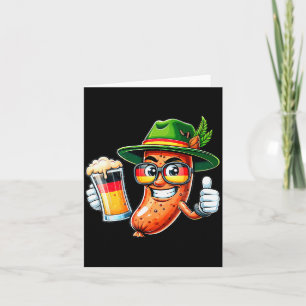 Prost Öl Tysk Amerikansk Flagga Män Mug Kort