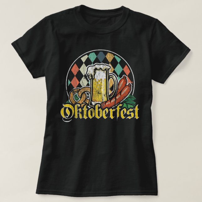 Prost Tyskland Flagga Oktoberfest German Beer Älsk T Shirt (Design framsida)
