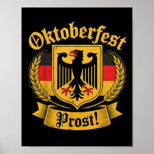 Prost-Vintagen för tyska öräder-festivalutrustning Poster