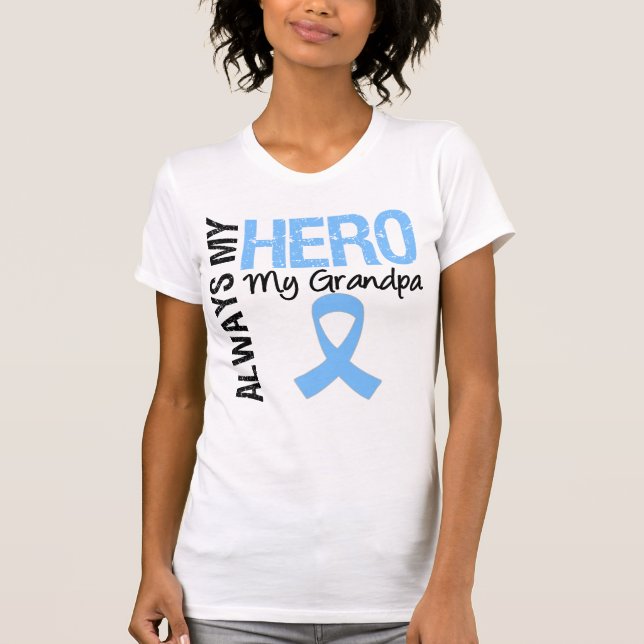 Prostatacancer alltid min hjälte min morfar tee shirt (Framsida)