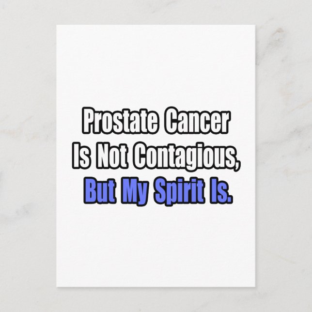 Prostatacancer är inte smittsamt.. vykort (Framsida)