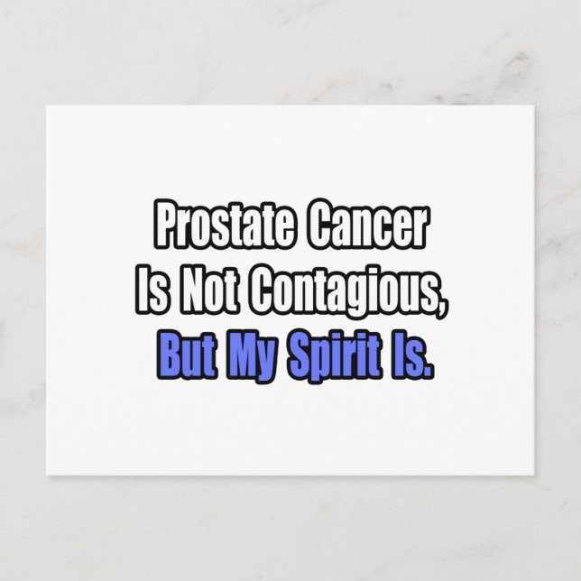 Prostatacancer är inte smittsamt.. vykort (Framsida)