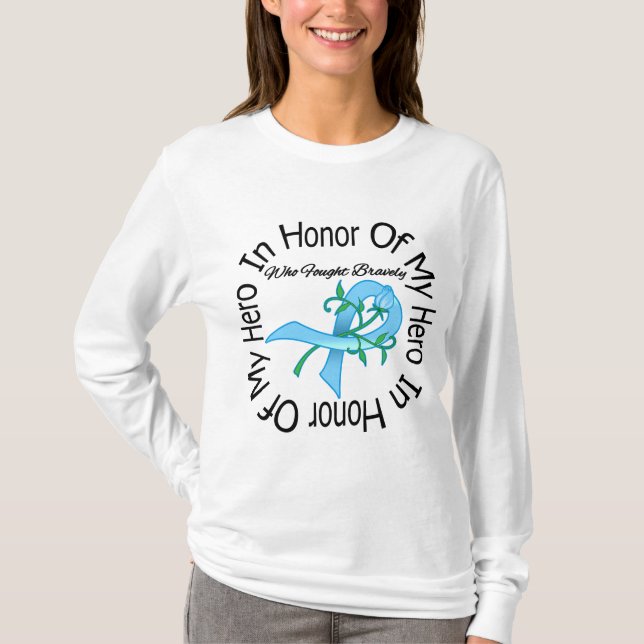 Prostatacancer för min Heros skull Tee Shirt (Framsida)