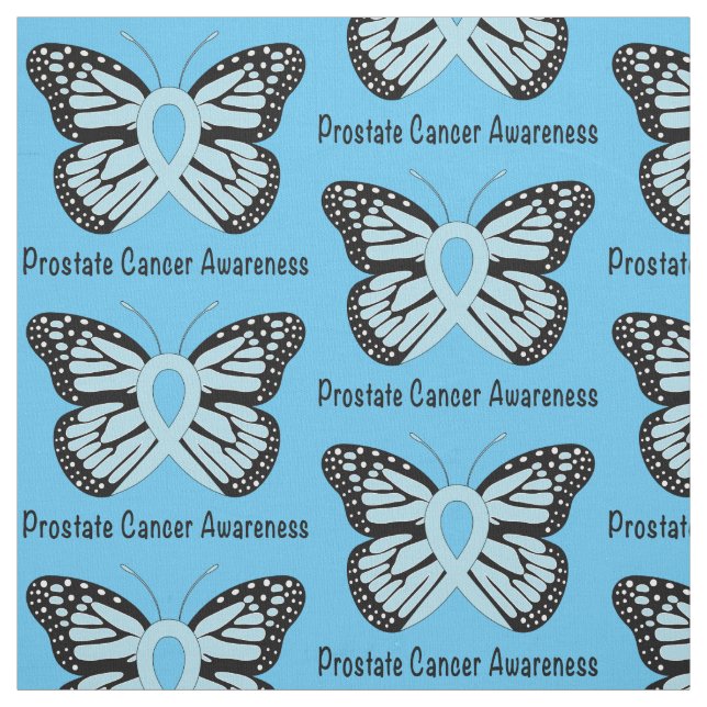Prostatacancermedvetenhet med fjärilsbandet tyg (Provkarta)