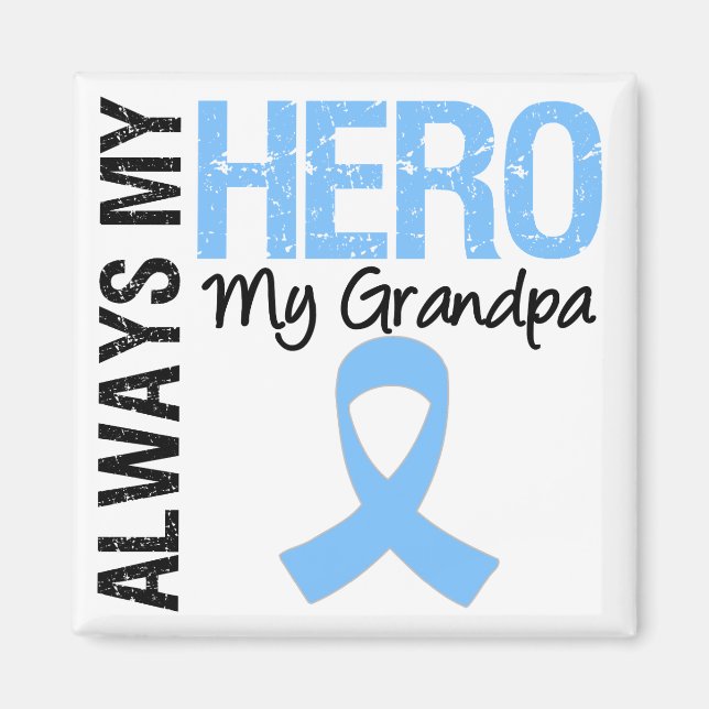 Prostate Cancer alltid My Hero My Grandpa Magnet (Framsidan)