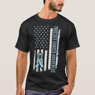 Prostate Cancer America Flagga Prostate Cancer Med T Shirt