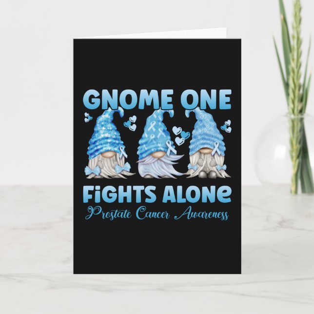 Prostate Cancer Awareness Light Blue Gnome Kort (Framsida)