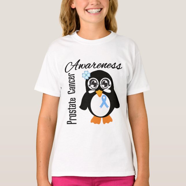 Prostate Cancer Awareness Penguin T Shirt (Framsida)