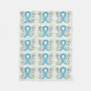 Prostate Cancer Awareness Ribbon Flebit Blanket Fleecefilt