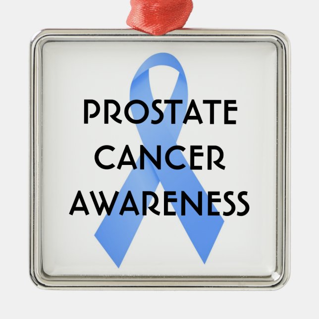 Prostate Cancer Awareness Ribbon Julgransprydnad Metall (Framsidan)