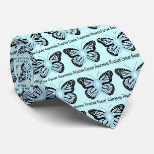 Prostate Cancer Awareness Ribbon with Butterfly Slips